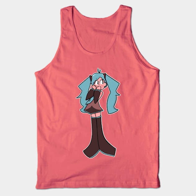 Have some fun with Miku Tank Top by Husky's Art Emporium